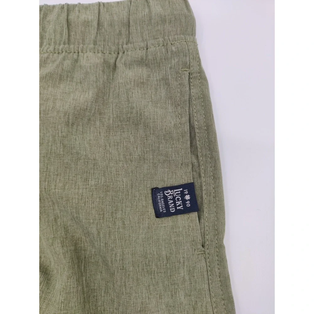 Lucky Brand Boys Shorts Olive‎ Green Elastic Waist Casual Size L 14/16